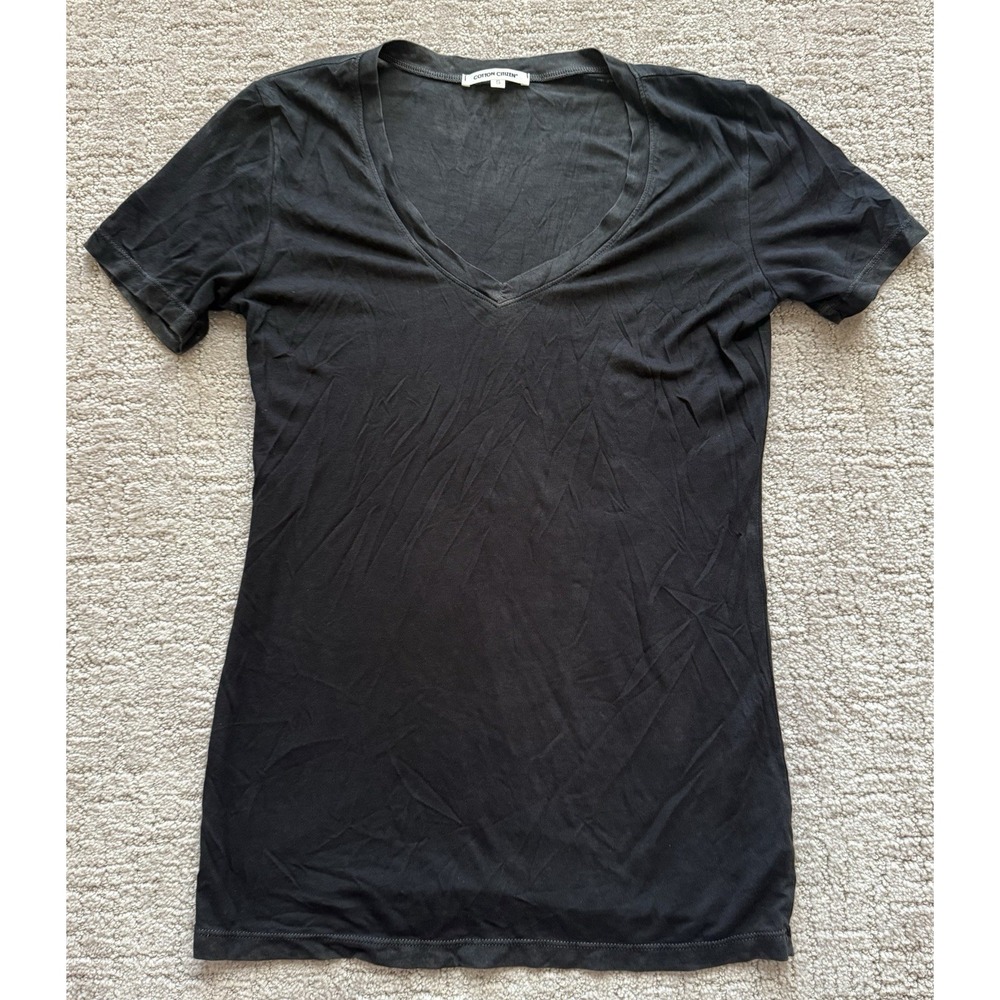 Cotton Citizen T Shirt Women S Gray NWOT V Neck Distressed